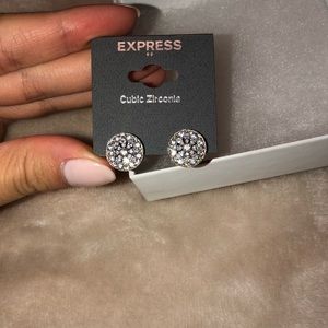 Silver stud earrings